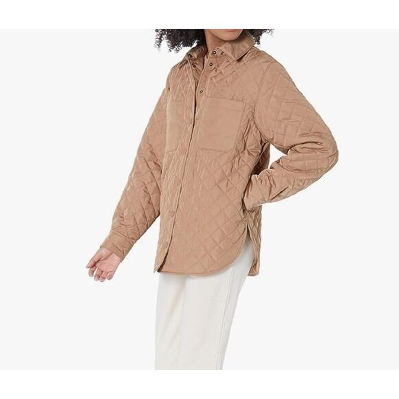 Amazon Aware Womens Quilted Overshirt Camel , Size XXL - Picture 7 of 14